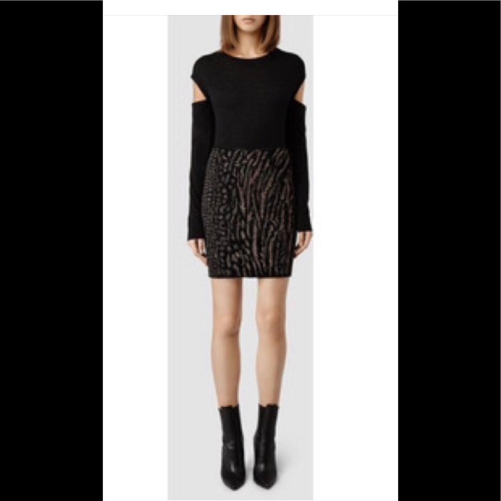 NWT ALL SAINTS hand embellished skirt size 4